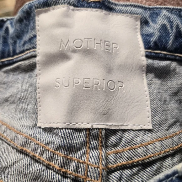 Mother High Waisted Hiker Hover Chew Jean Size 29 High Rise Patches Button Fly - Picture 16 of 16